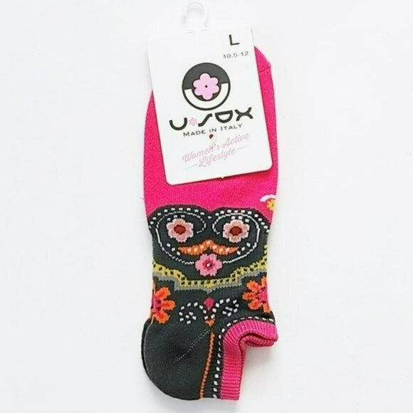NWT U-Sox Bundle of 2 Made in Italy Giulia Lightweight Floral Print LowCut Socks - Picture 5 of 5
